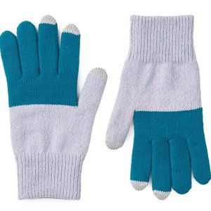 Verloop Color block Touchscreen Gloves Mittens Lilac & Teal Marl